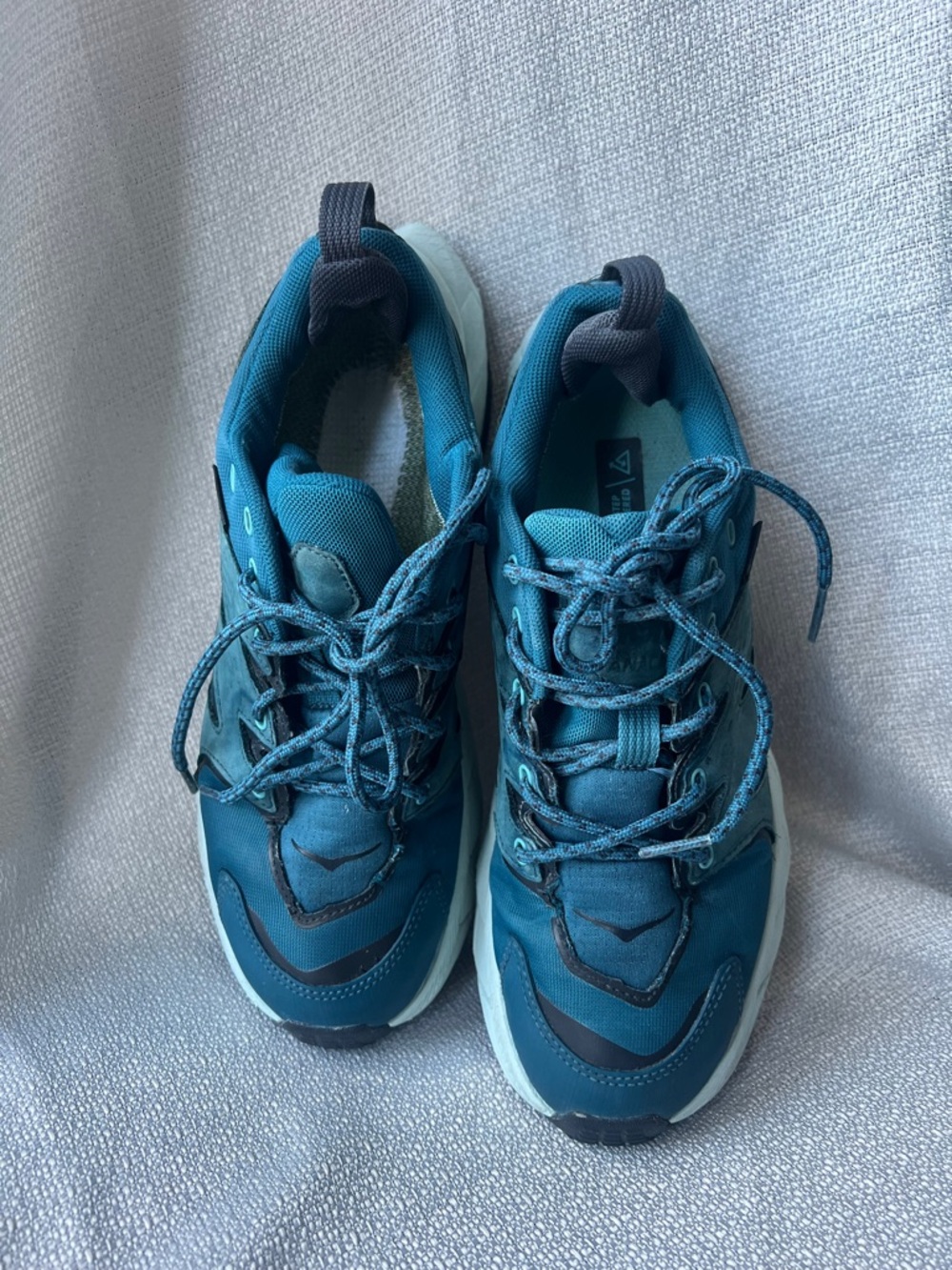 Hoka Teal and Light Aqua Trail Shoe - Picture 5 of 16